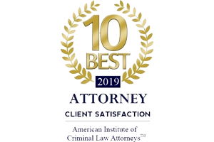 10 Best Attorney Client Satisfaction 2019 - Badge