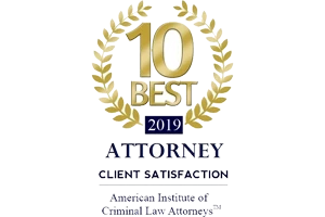 10 Best Attorney Client Satisfaction 2019 - Badge